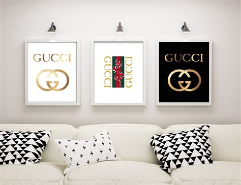 gucci wall painting design|Gucci inspired wall art.